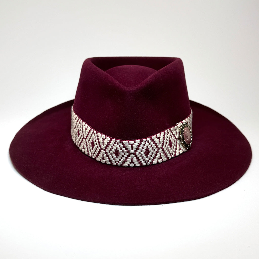 plum fedora front