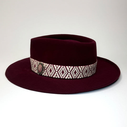 plum fedora side