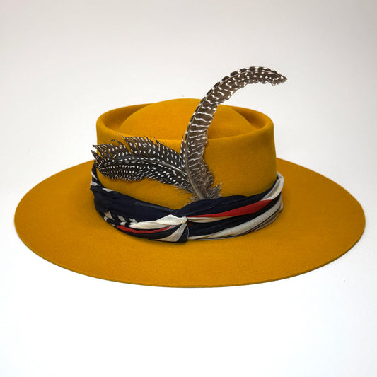 yellow fedora side